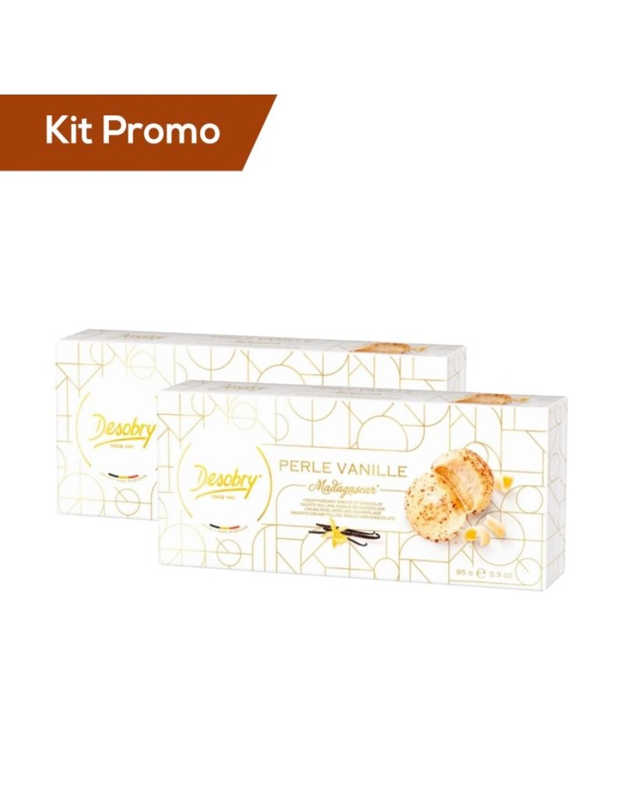 Click Cafe Biscotti Artigianali | Kit 2 Astucci Di Biscotti Ricoperti Di Cioccolato Bianco Con Cuore Di Vaniglia