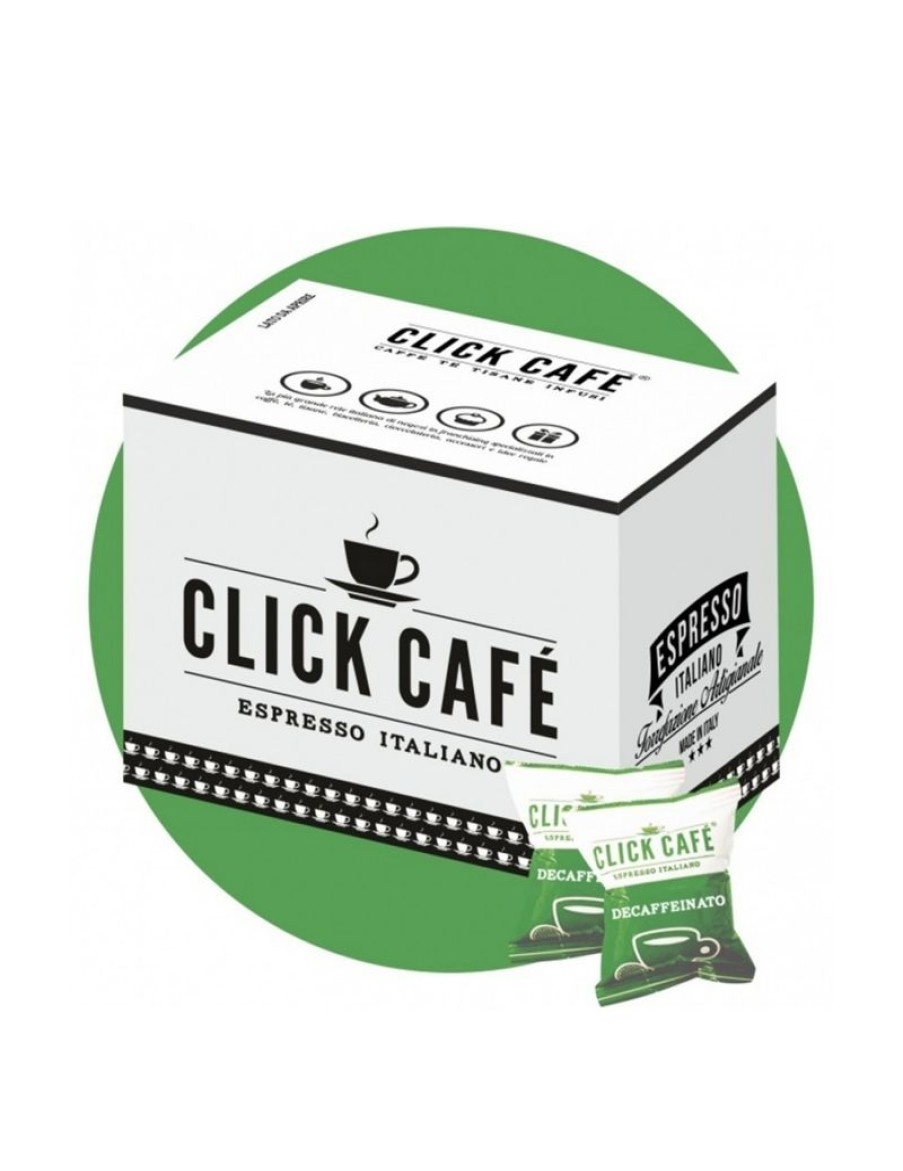 Click Cafe Capsule Compatibili Nespresso | 100 Capsule Nespresso Miscela Decaffeinato