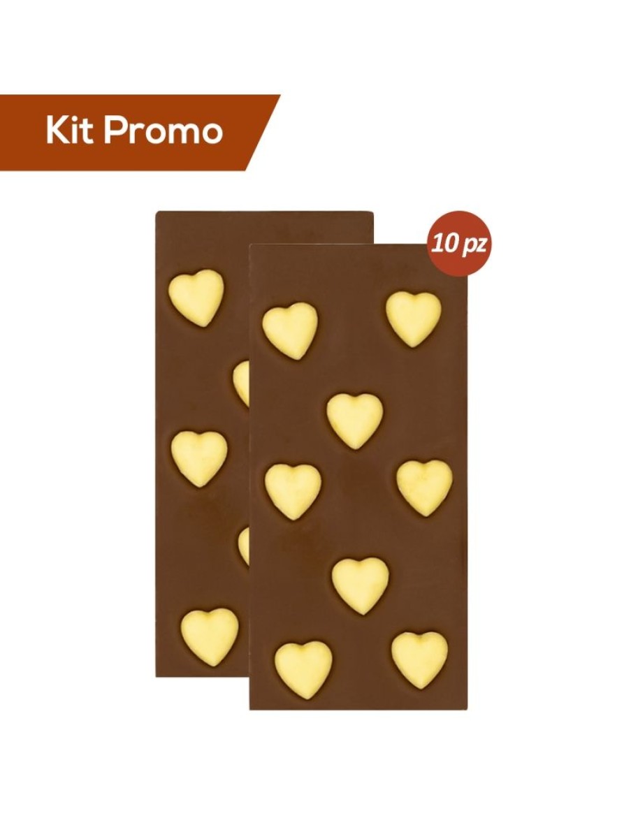 Click Cafe Cioccolato Artigianale | Kit 10 Tavolette Di Cioccolato Con Cuori