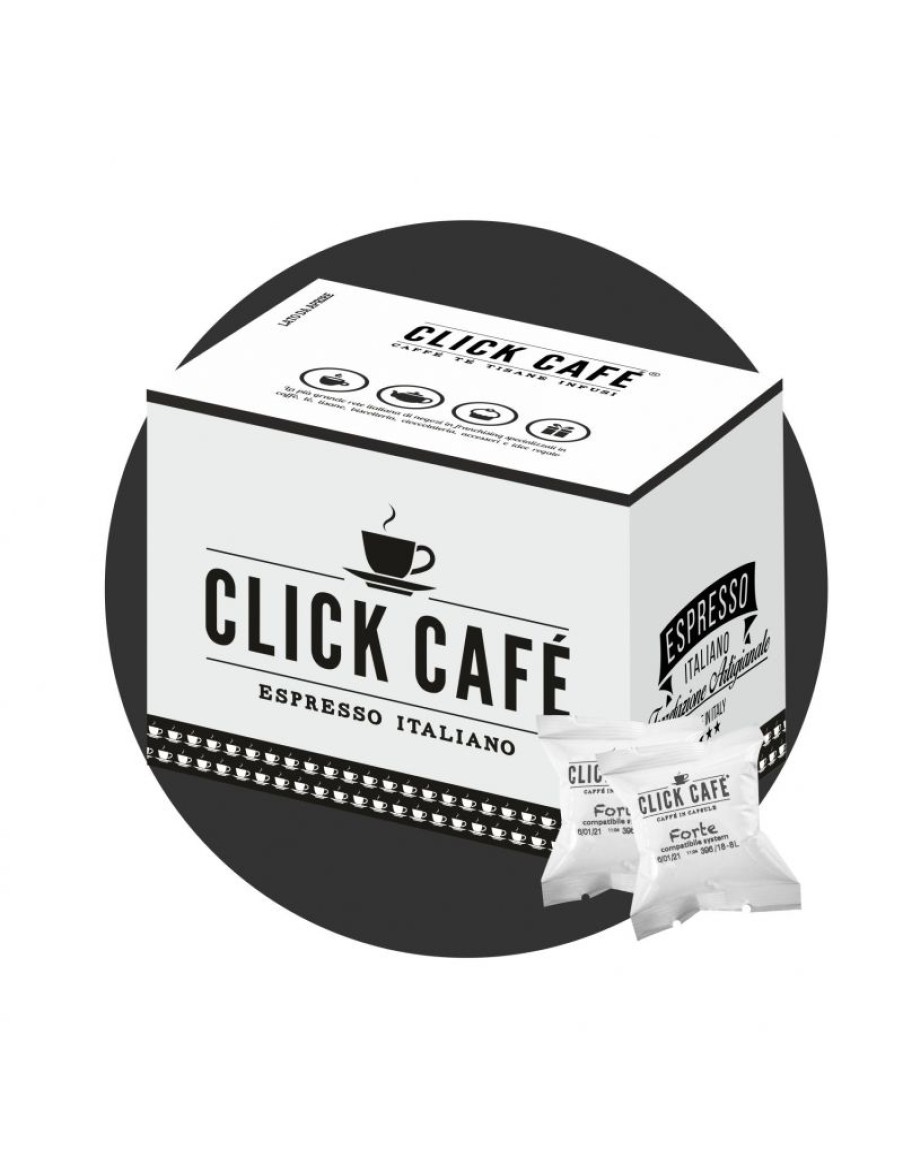 Click Cafe Capsule Compatibili Uno System | 100 Capsule Uno System Click Cafe' Forte