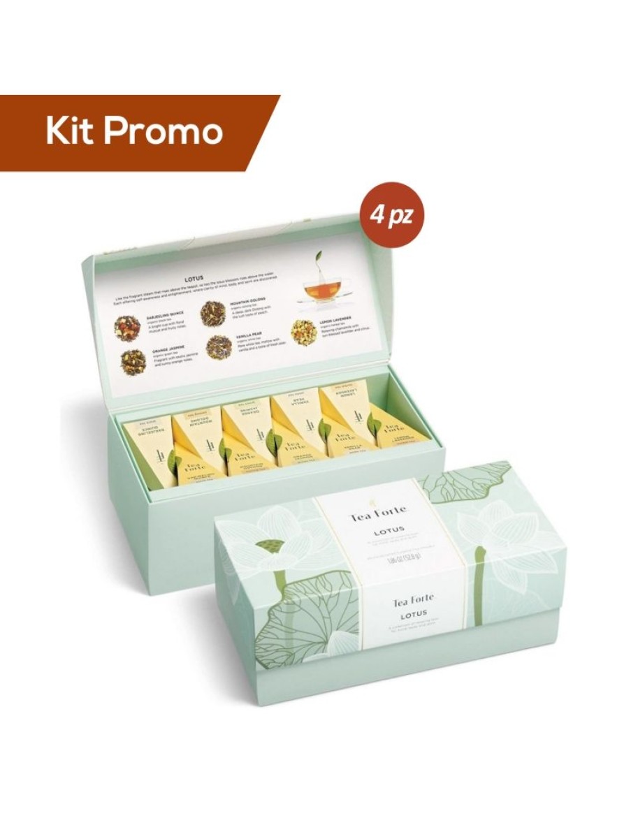 Click Cafe Tea Forte | Box 4 Astucci Tea Forte, Collezione Lotus 80 Filtri