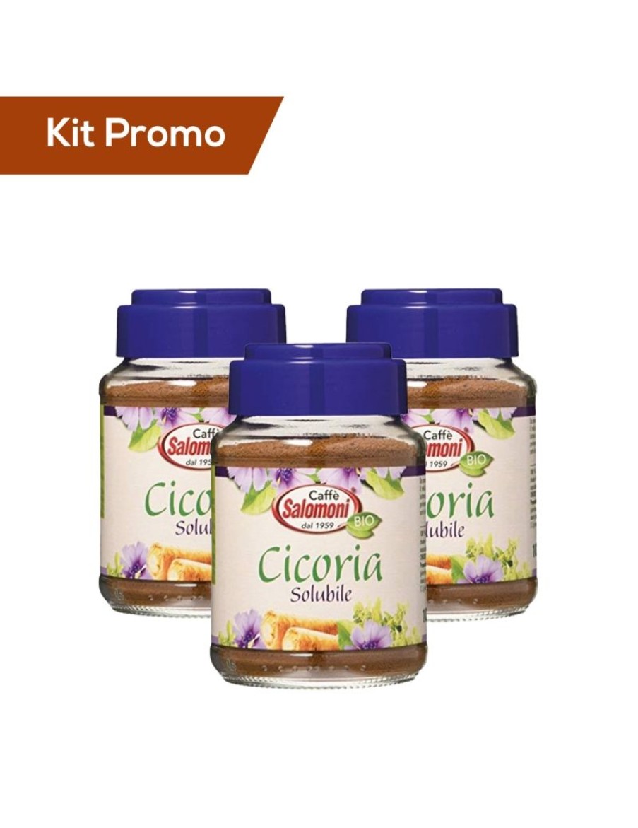 Click Cafe Caffe In Grani Macinato E Solubile | Box 3 Barattoli Cicoria Solubile Bio Da 100Gr