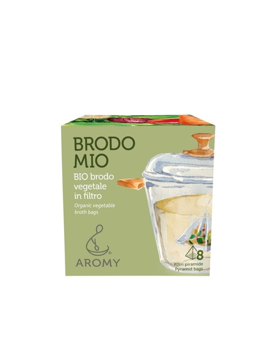 Click Cafe Tisane Biologiche | Brodo Mio - Brodo Vegetale Biologico 32G - 8 Filtri Piramidali