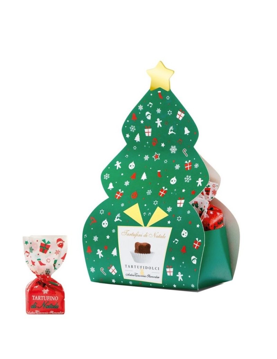 Click Cafe Cioccolato Artigianale | Confezione Regalo Alberellotartufini Di Natale Verde Senza Glutine