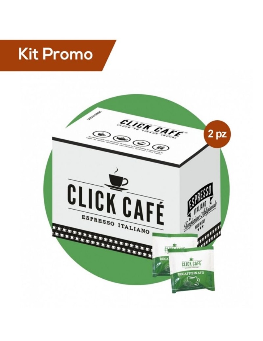 Click Cafe Cialde Caffe | Box 200 Cialde In Carta Filtro, Miscela Decaffeinato