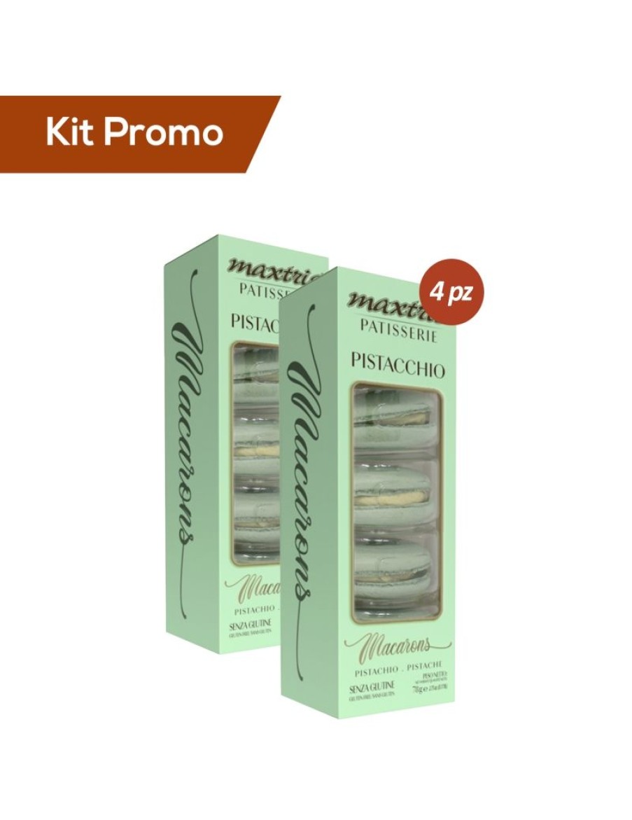 Click Cafe Confetti Maxtris | Kit 4 Pacchi Macarons Maxtris Al Pistacchio