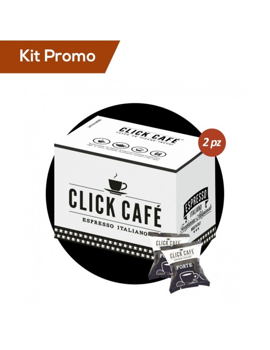 Click Cafe Capsule Compatibili Lavazza* A Modo Mio | Box 200 Capsule Compatibili Lavazza A Modo Mio, Miscela Forte