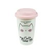 Click Cafe Tazzine Da Caffe E Tazze Mug | Bicchiere Gatto In Porcellana Con Tappo In Silicone 300Ml