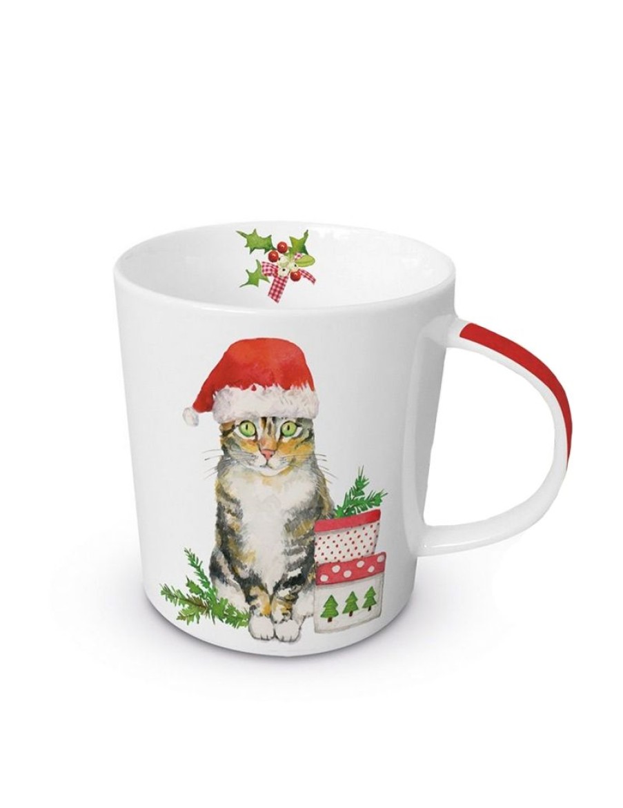 Click Cafe Tazzine Da Caffe E Tazze Mug | Mug "Amici Del Natale" Gatto 0.35L In Gift Box