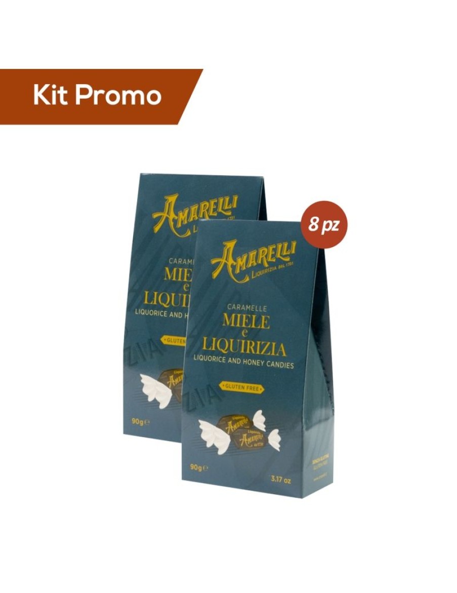 Click Cafe Caramelle Mentine E Liquirizie | Kit 8 Astucci Caramelle Miele E Liquirizia, Amarelli Senza Glutine