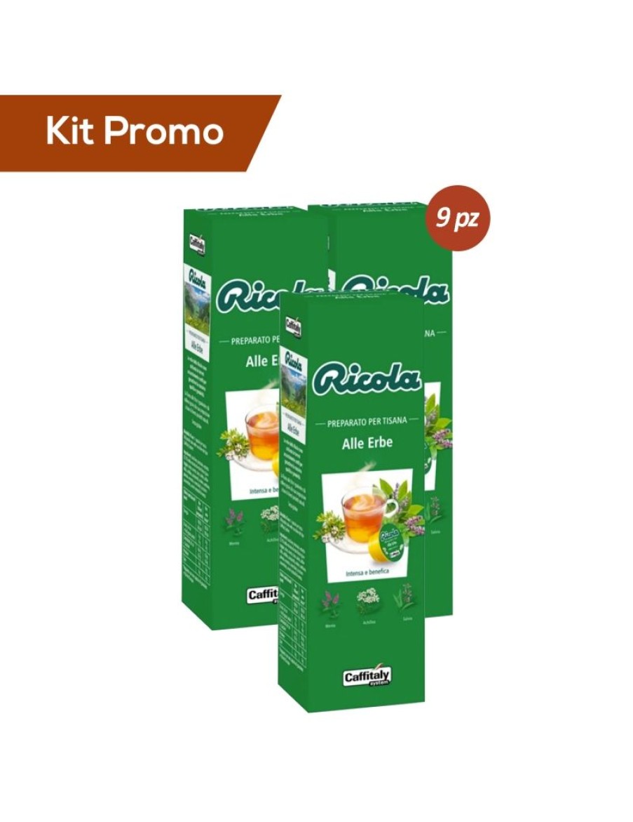 Click Cafe Capsule Caffitaly* Originali | Box 90 Capsule Tisana Erbe Svizzere Ricola