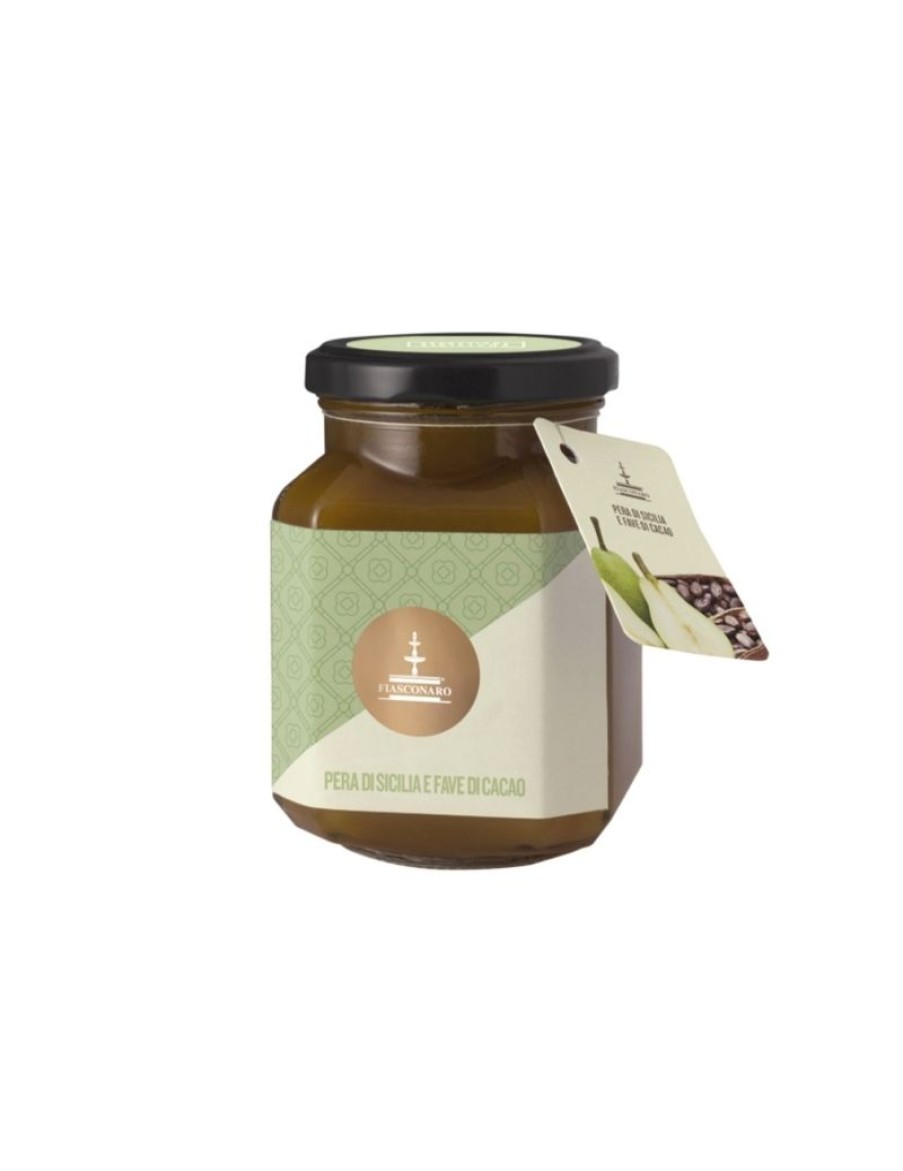 Click Cafe Miele E Marmellata Artigianale E Bio | Preparazione Di Frutta Con Pera Di Sicilia E Fave Di Cacao 360 Gr