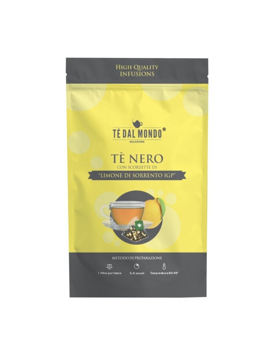 Click Cafe Te Nero | 12 Piram.Te' Nero Con Scorzette Limone 2.5Gr In Doypack Full Printed