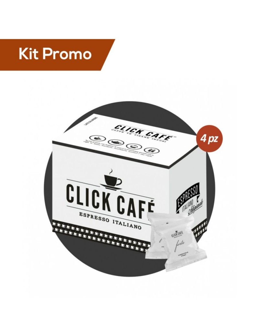 Click Cafe Capsule Compatibili Lavazza Firma | Box 320 Capsule Click Cafe Miscela Forte, Compatibili Lavazza Firma