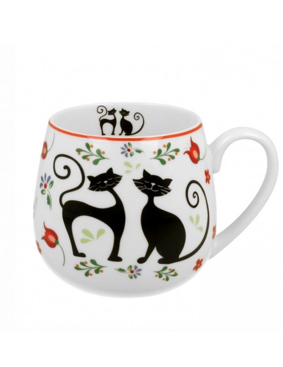 Click Cafe Tazze Da Te E Teiere | Mug A Botte Gattini Neri Ingift Box 430 Ml