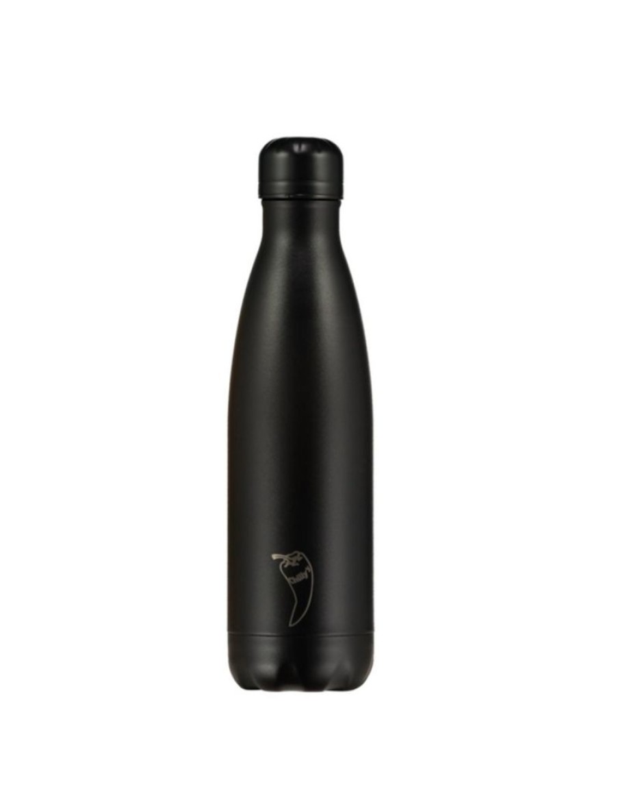 Click Cafe Borracce&Tazze Termiche E Accessori | Chilly'S Bottle Bottiglia Tappo Nero Opaco 500 Ml