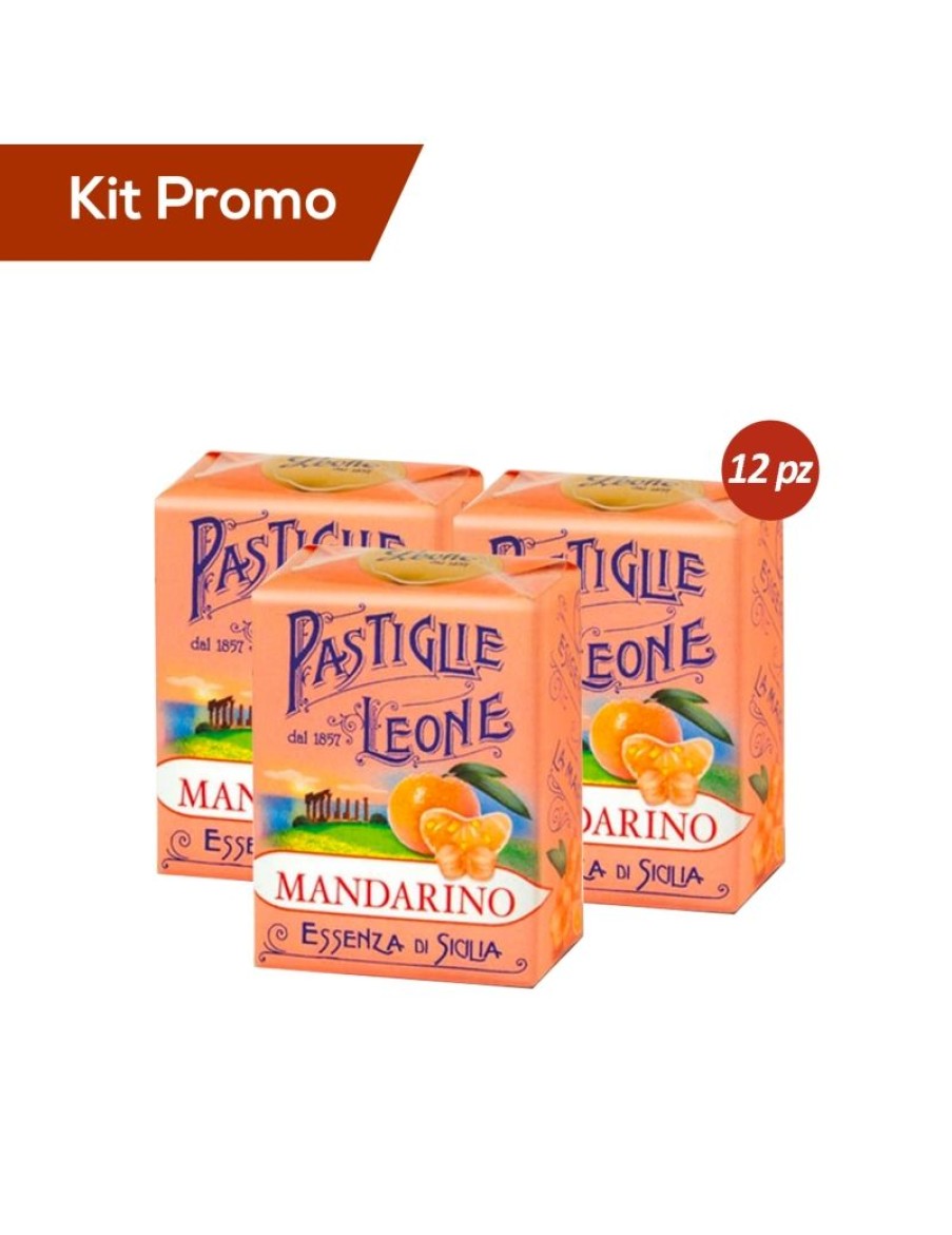 Click Cafe Caramelle Mentine E Liquirizie | Box 12 Scatoline Pastiglie Leone Al Mandarino