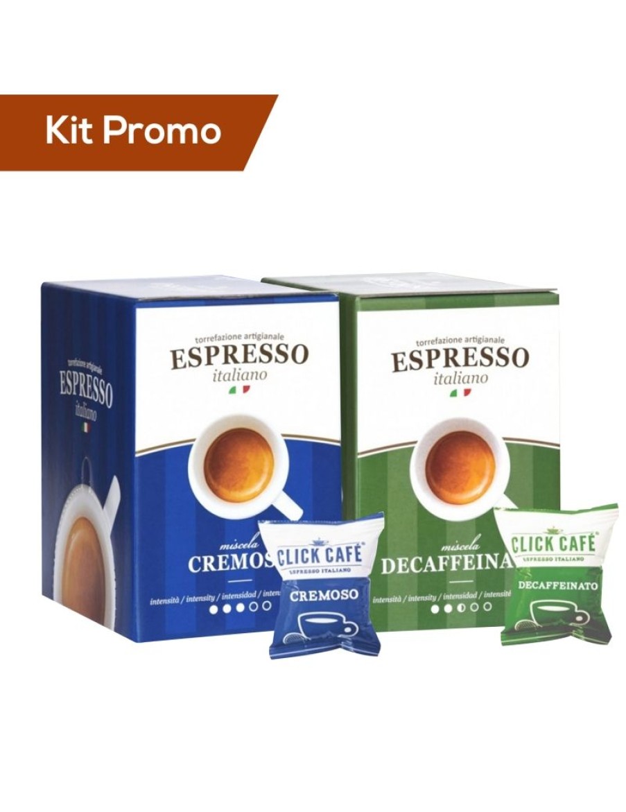 Click Cafe Capsule Compatibili Nespresso | Box 60 Capsule Nespresso Miscela Cremoso E Decaffeinato