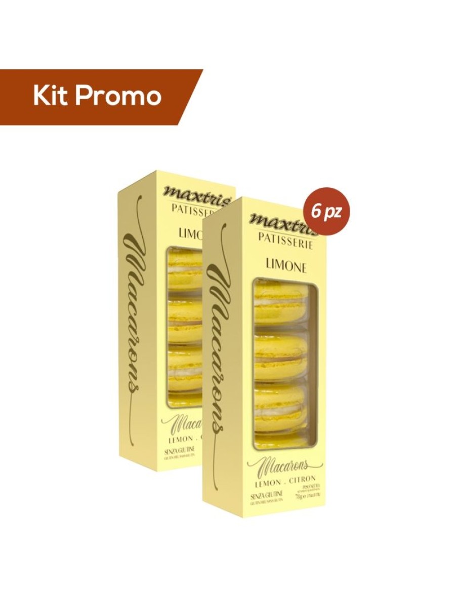 Click Cafe Confetti Maxtris | Kit 6 Pacchi Di Macarons Maxtris Al Limone