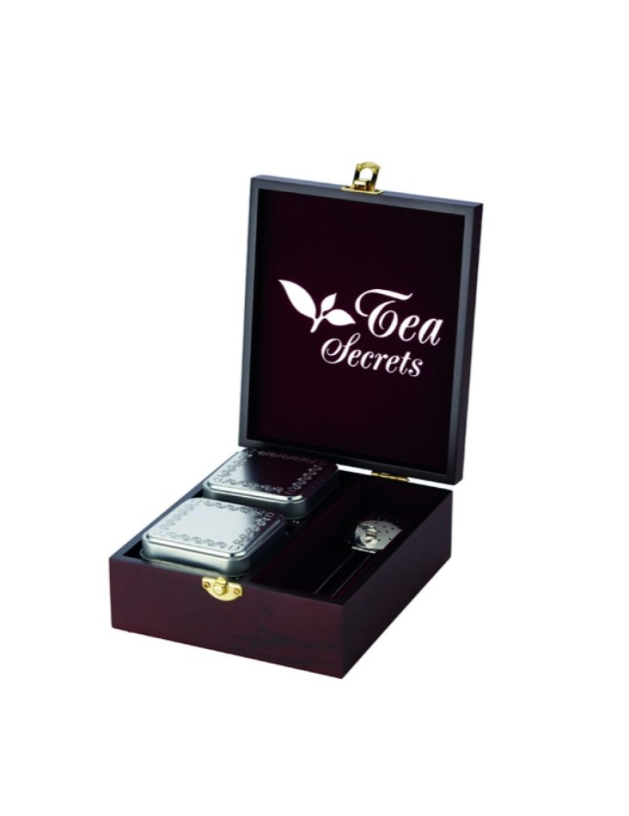 Click Cafe Barattoli Da Te E Caffe | Scatola In Legno "Tea Secret" 2 Scatoline 50Gr + Filtro