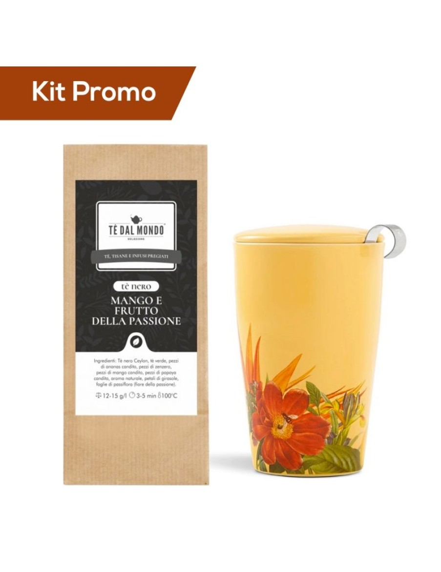 Click Cafe Te Nero | Box Te Nero Con Mango E Frutto Della Passione In Foglia Con Infusiera