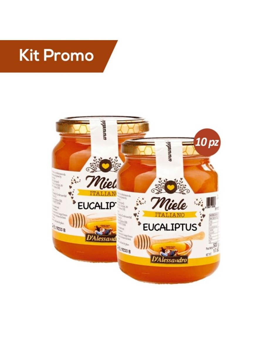 Click Cafe Miele E Marmellata Artigianale E Bio | Kit 10 Vasetti Di Miele Di Eucaliptus