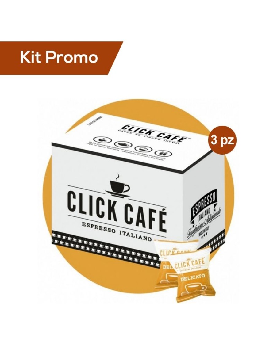 Click Cafe Capsule Compatibili Nespresso | Box 300 Capsule Nespresso Miscela Delicato