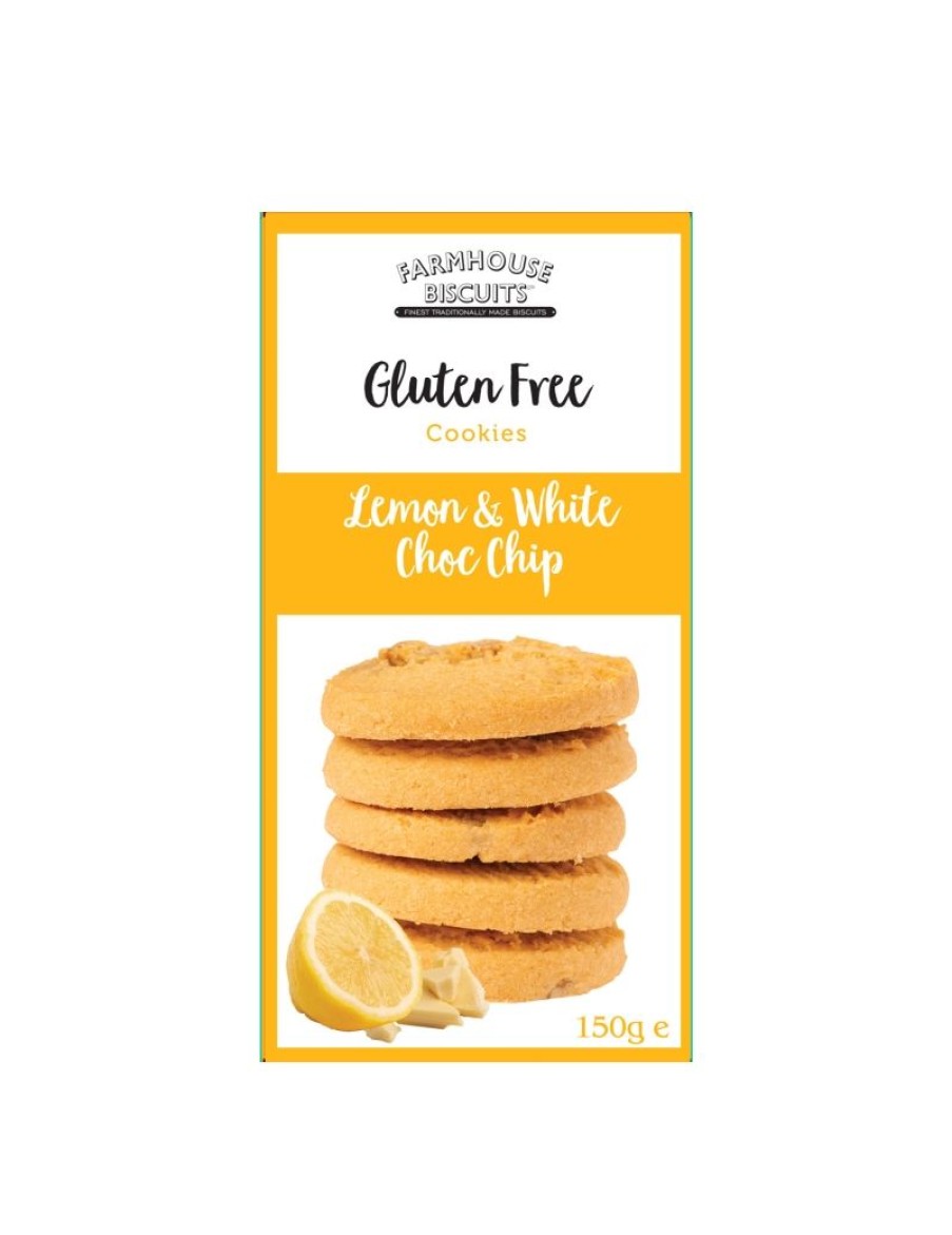 Click Cafe Biscotti Artigianali | Biscotti Inglesi Senza Glutine Limone E Cioccolato Bianco Gr150