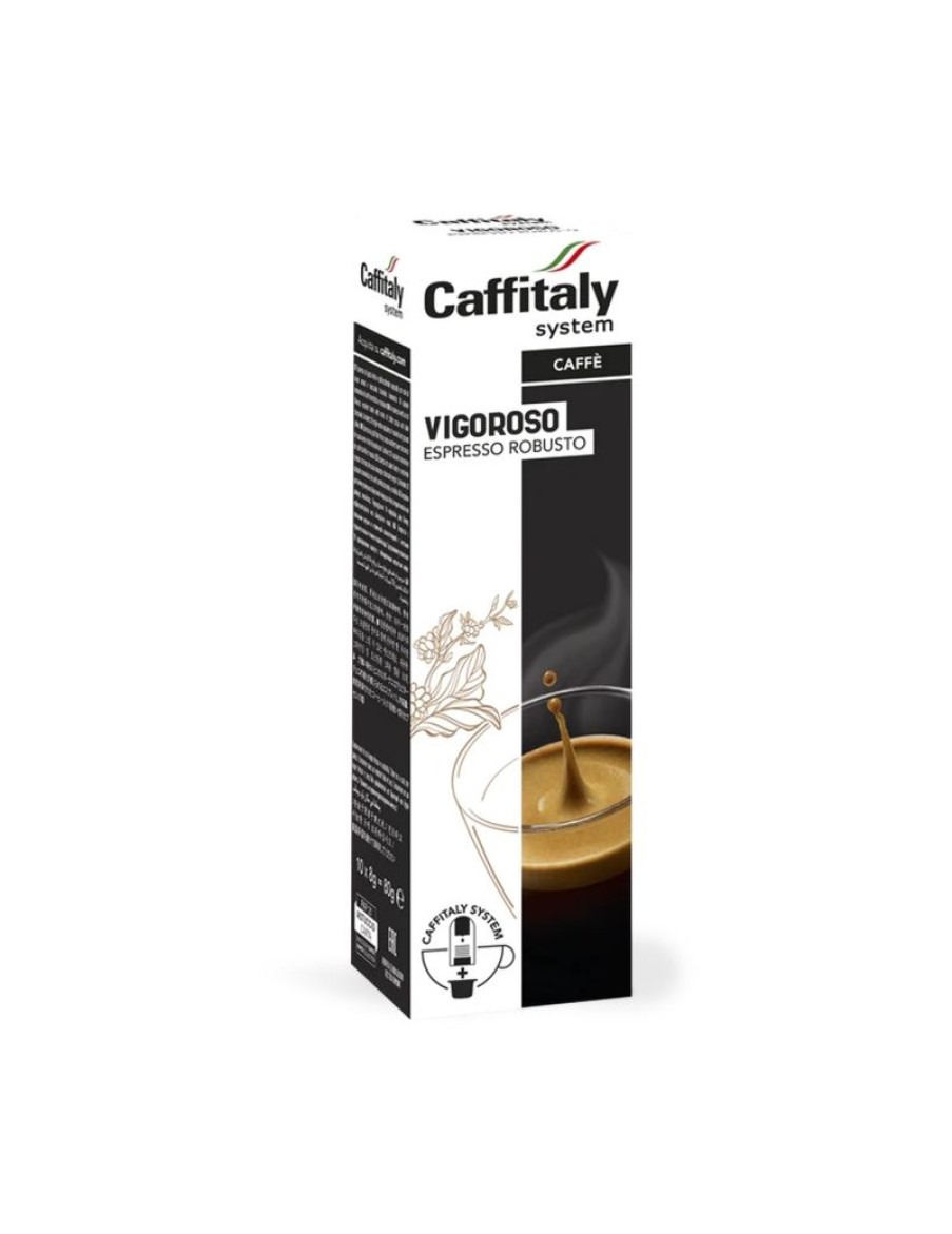 Click Cafe Capsule Caffitaly* Originali | 10 Capsule Vigoroso Espresso Robusto Ecaffe