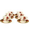 Click Cafe Tazzine Da Caffe E Tazze Mug | Confezione 6 Tazzine Da Caffe Con Piattino Gnomo Tartan 90 Ml