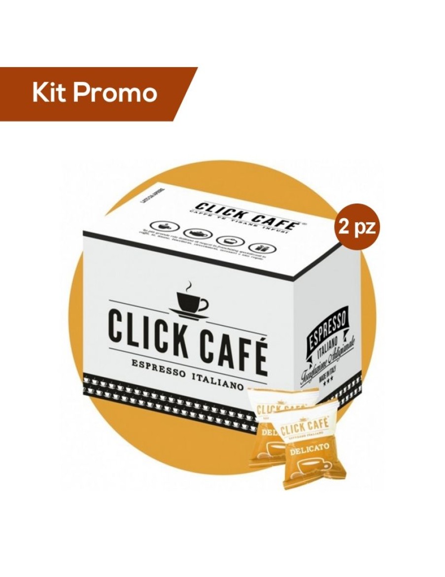 Click Cafe Capsule Compatibili Nespresso | Box 200 Capsule Nespresso Miscela Delicato