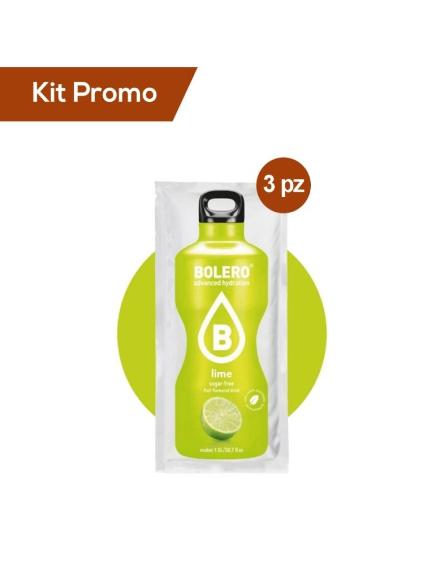 Click Cafe Bevande Energetiche | 3 Box Da 12 Stick Da 3Gr Gusto Lime Bolero