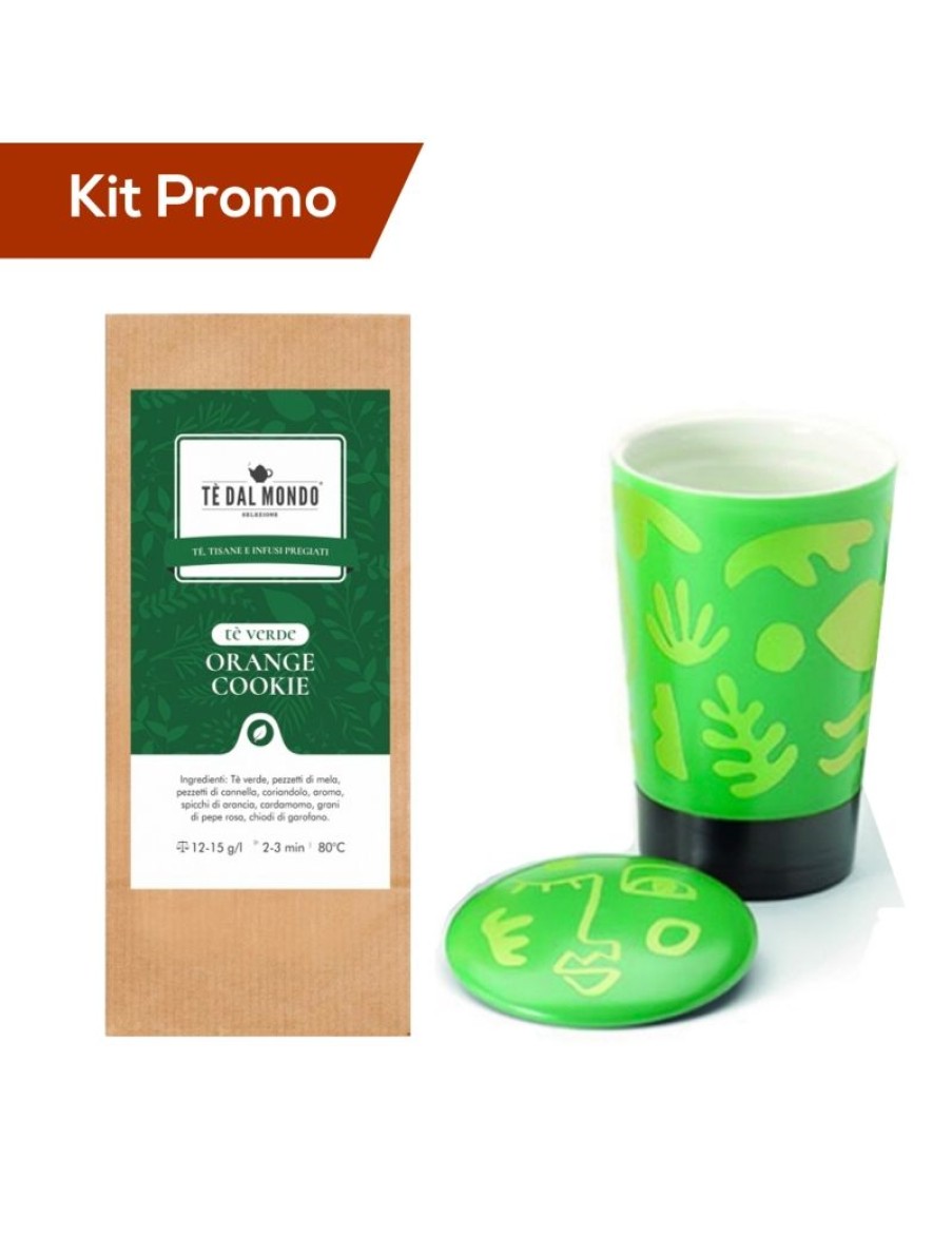 Click Cafe Te Verde | Box Tazza Infusiera Verde Con Te Verde Sencha Orange Cookie