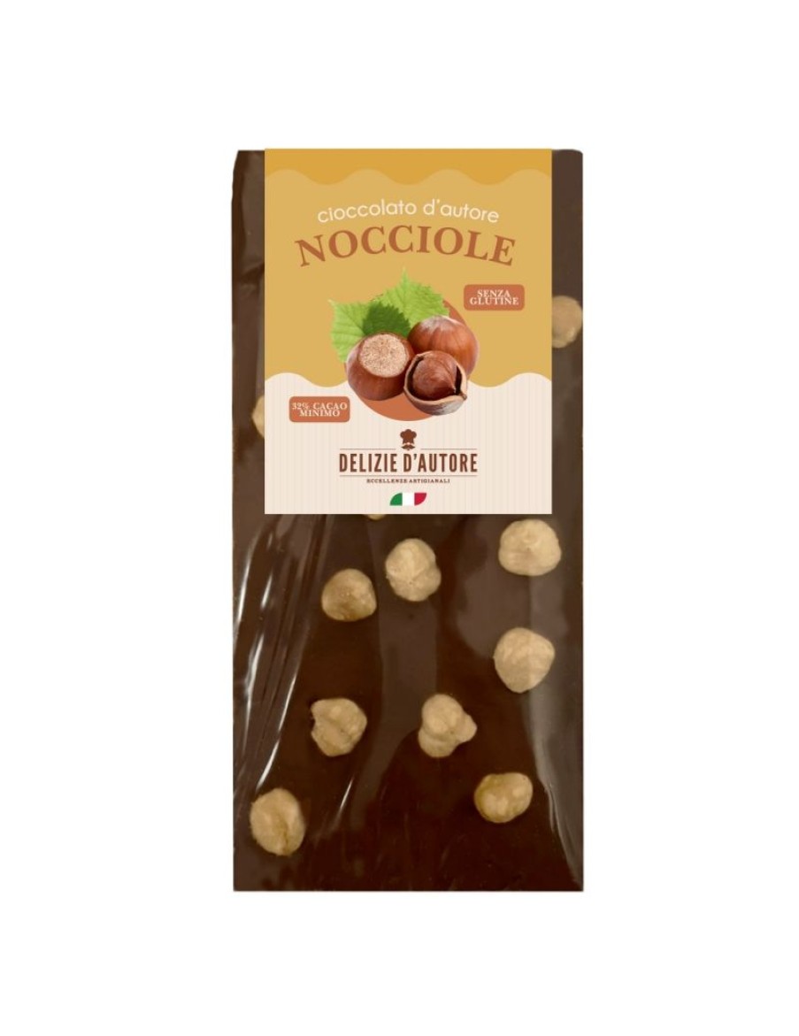 Click Cafe Cioccolato Artigianale | Tavoletta Cioccolato Al Latte Con Nocciole Da 100Gr