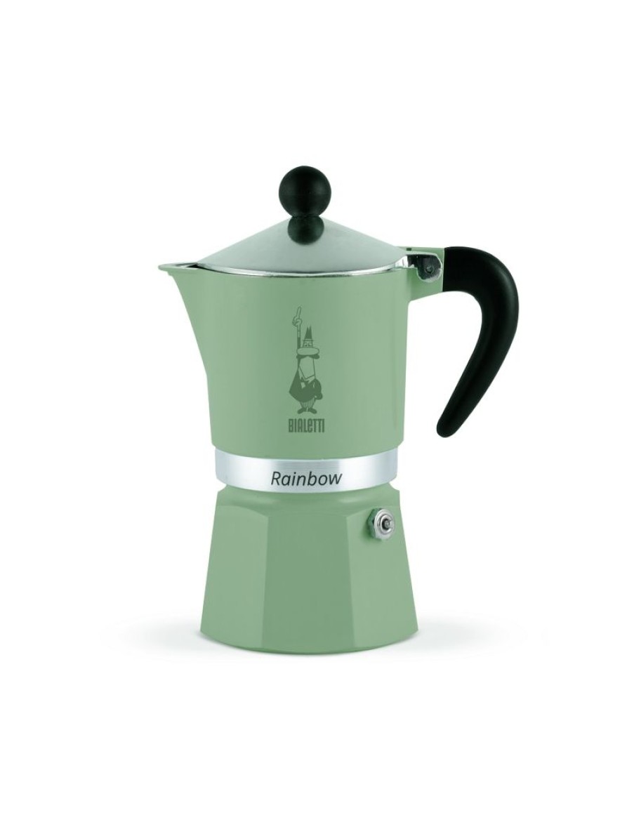 Click Cafe Macchine Moka Per Caffe Macinato | Moka Bialetti Rainbow 3 Tazze Verde