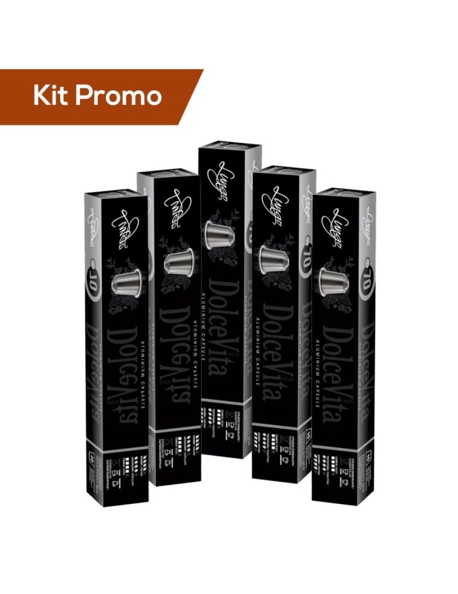 Click Cafe Capsule Compatibili Nespresso | Box 50 Capsule In Alluminio Nespresso Lungo Dolce Vita