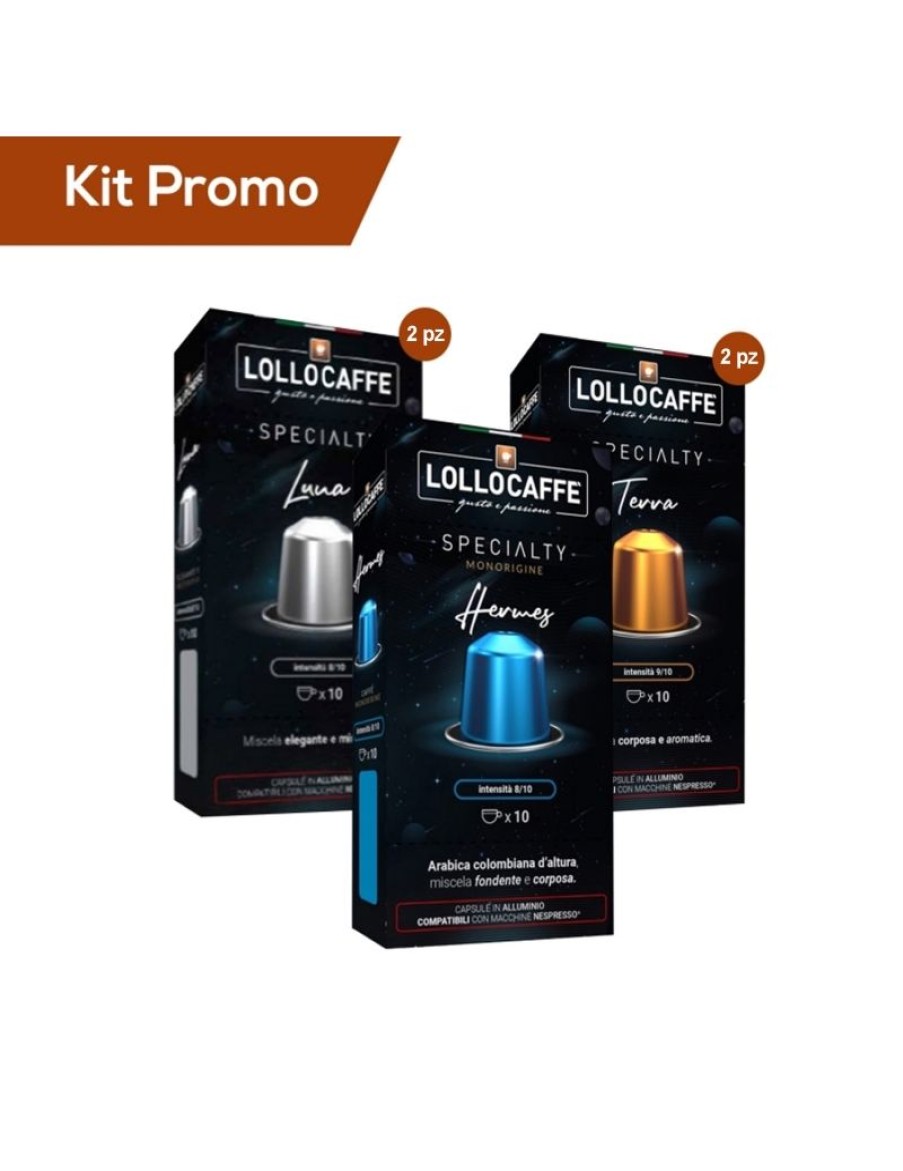 Click Cafe Capsule Compatibili Nespresso | Box 50 Capsule Miste In Alluminio, Lollo Specialty