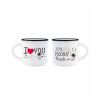 Click Cafe Tazzine Da Caffe E Tazze Mug | Set 2 Tazzine Caffe To The Moon & Back Bon China