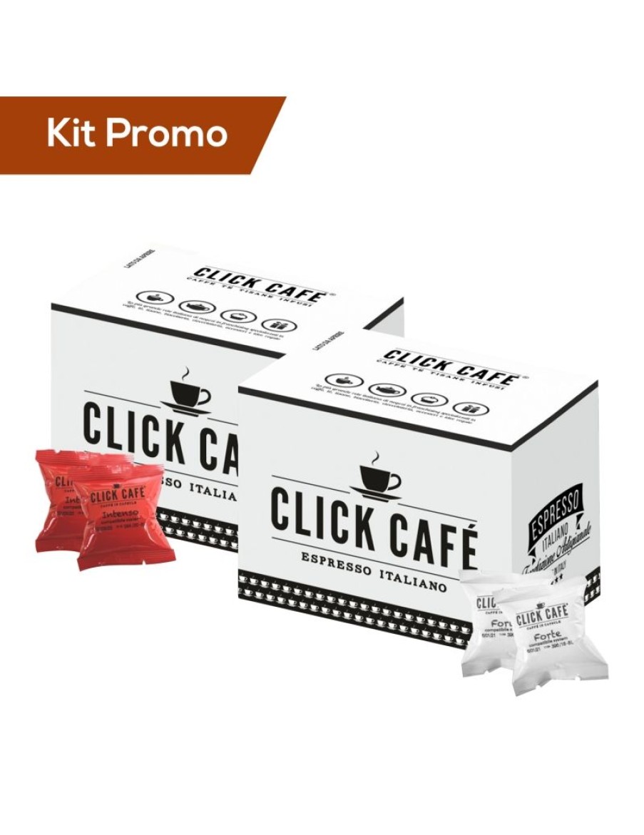 Click Cafe Capsule Compatibili Uno System | Box Capsule Caffe Forte E Intenso Uno System Click Cafe