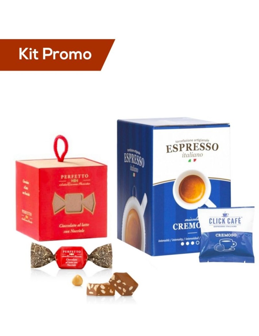 Click Cafe Cialde Caffe | Kit 30 Cialde Di Caffe Cremoso Con Cioccolatini Al Latte Con Nocciole