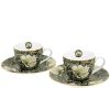 Click Cafe Tazzine Da Caffe E Tazze Mug | Set 2 Tazzine Caffe Con Piattino W.Morris In Confezione Regalo