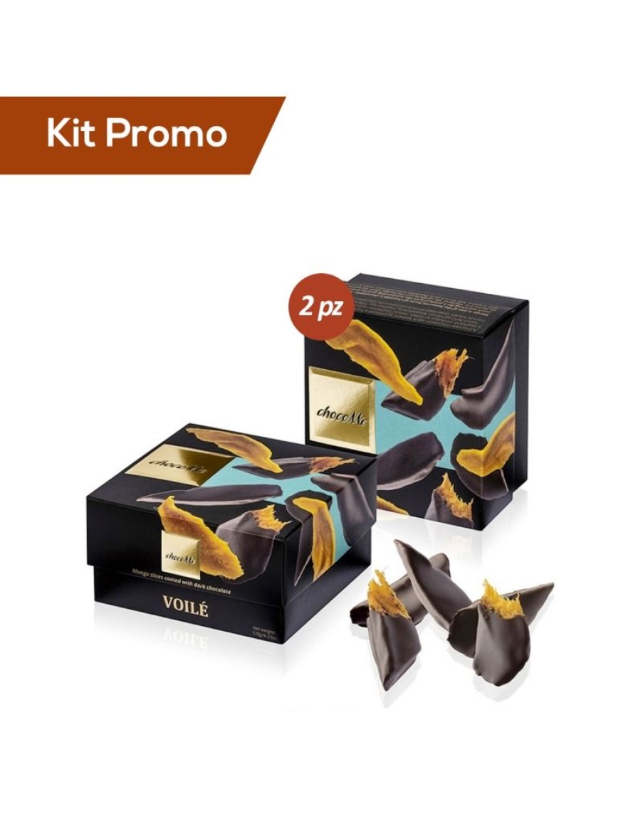 Click Cafe Cioccolato Artigianale | Kit 2 Box Di Mango Ricoperto Di Cioccolato Fondente