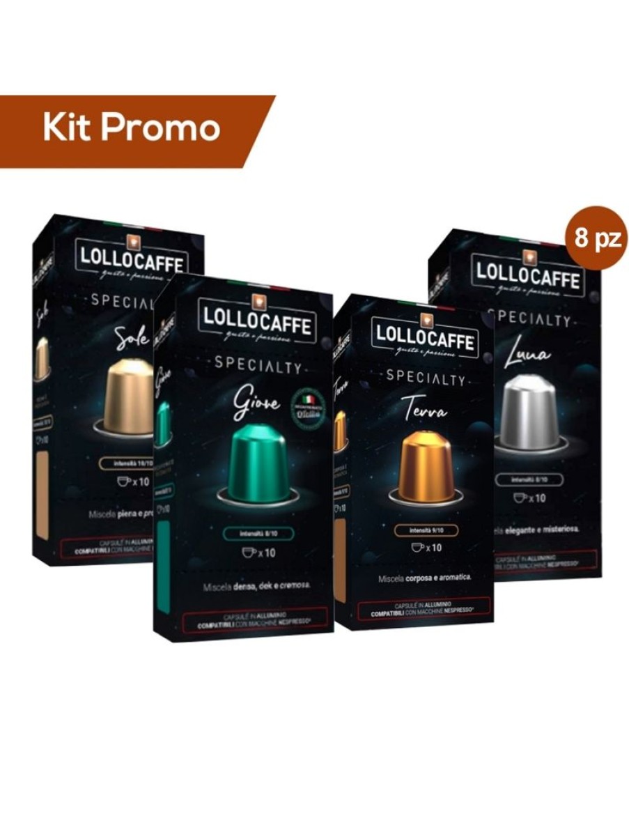 Click Cafe Capsule Compatibili Nespresso | Box 80 Capsule Miste In Alluminio, Lollo Specialty