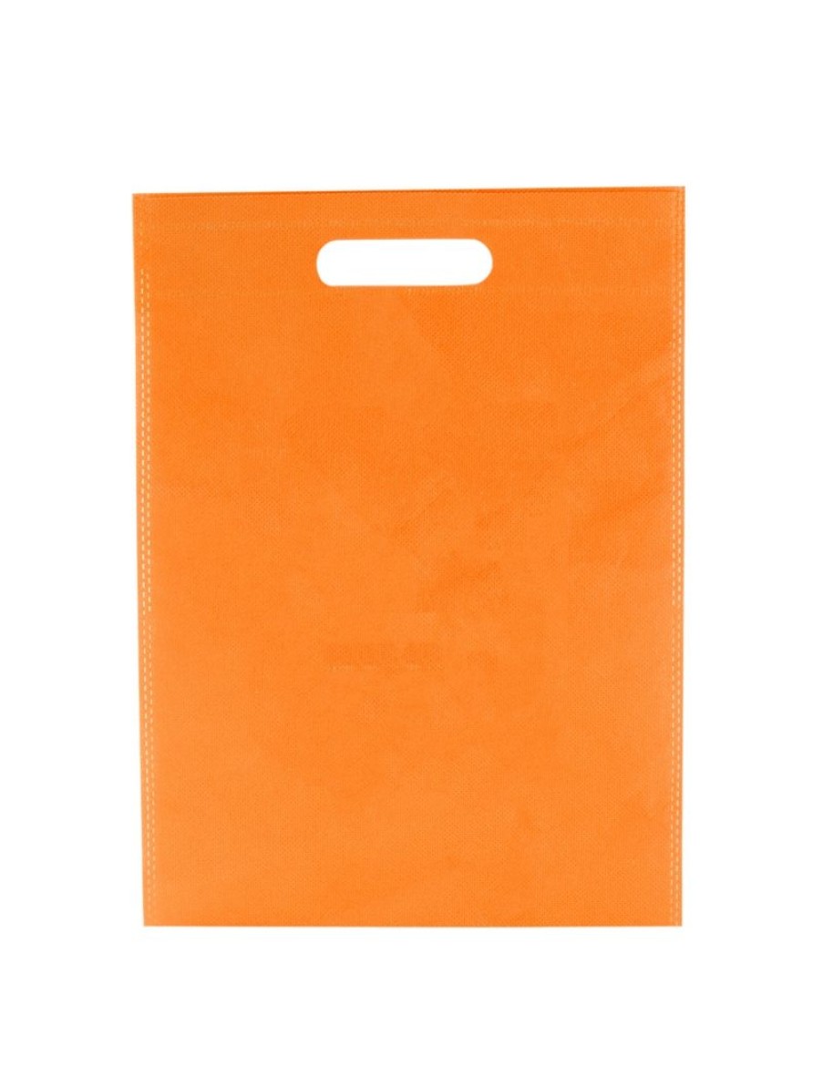 Click Cafe Carta Regalo E Biglietti Auguri | Conf. 10 Pz Shopper 25X33 Tnt Manico Fustellato Arancio Lavabile