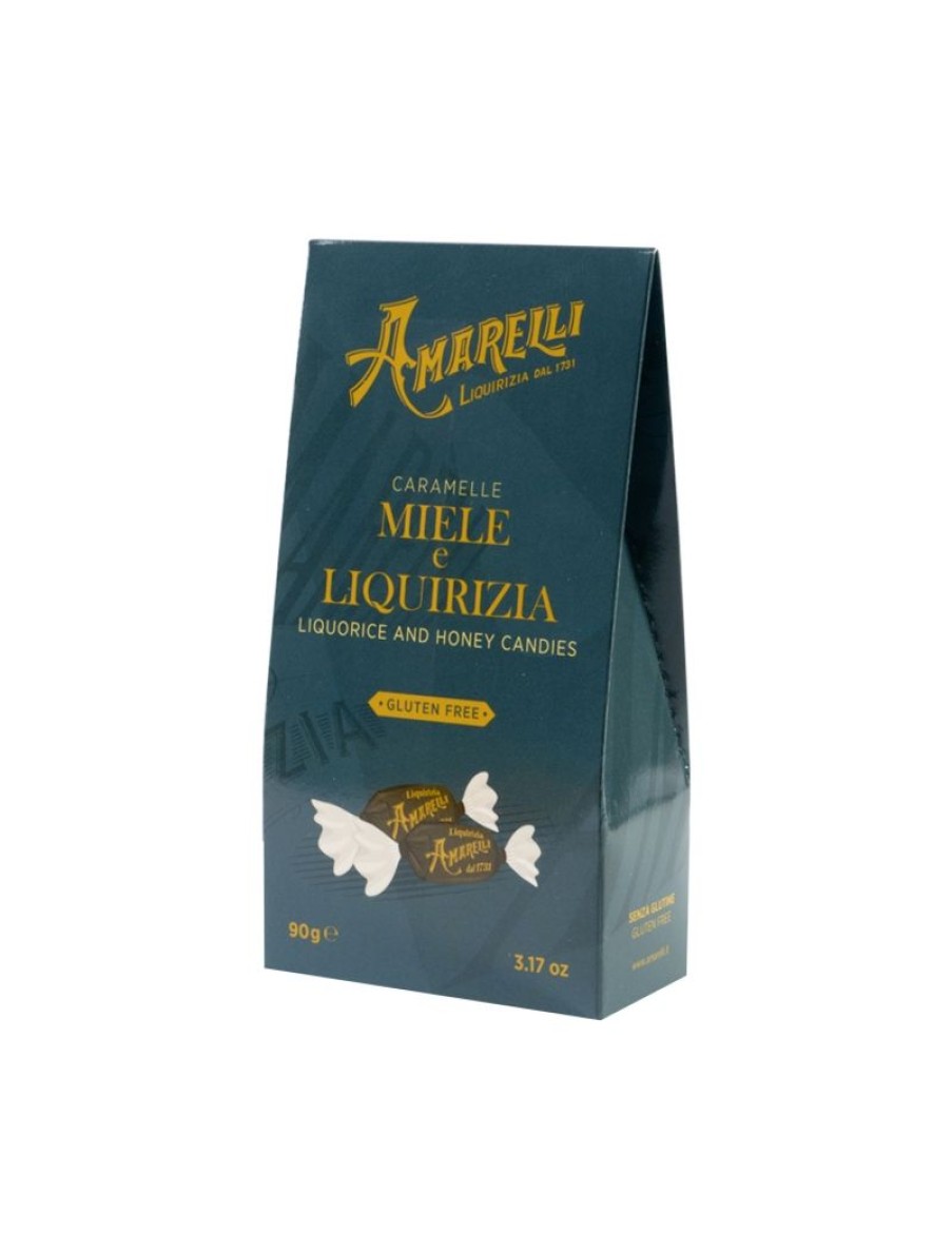 Click Cafe Caramelle Mentine E Liquirizie | Amarelli Caramelle Miele E Liquirizia - Senza Glutine - 90 Gr