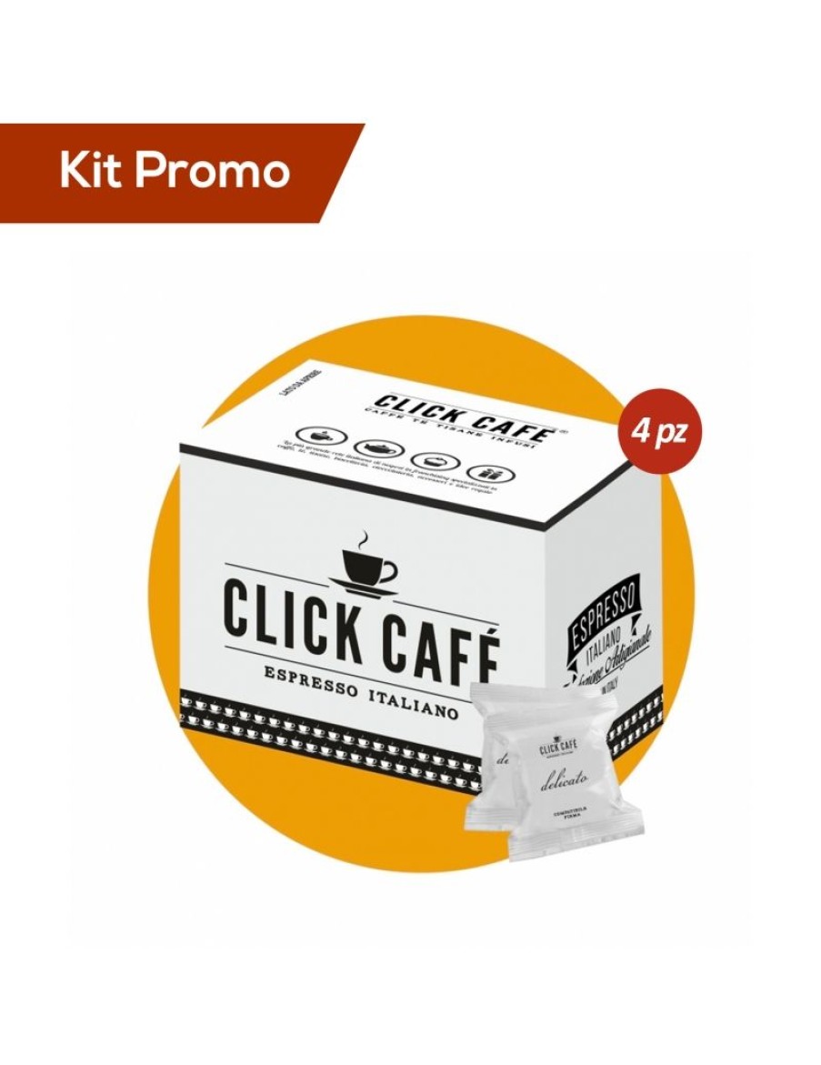 Click Cafe Capsule Compatibili Lavazza Firma | Box 320 Capsule Click Cafe Miscela Delicato, Compatibili Lavazza Firma