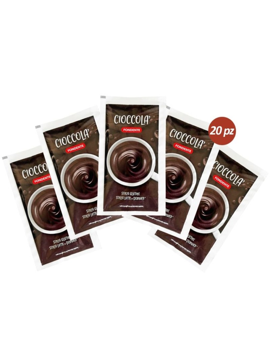 Click Cafe Gluten Free | Box 20 Bustine Di Cioccolato Fondente Solubile